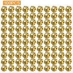 BronaGrand 100pcs Antique Gold Large Hole Spacer Beads Tibetan Alloy Column Barrel Beads with Nice Patterns Loose Charm Beads for European Charm Snake Chain Bracelet Jewelry Making - color: Gold