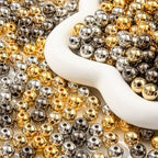 10mm Acrylic Beads 400pcs Golden&Silver&Grey Bead Round Bubble Beads for DIY Craft Jewelry Necklace Making (Golden&Silver&Grey) - color: golden&silver&grey
