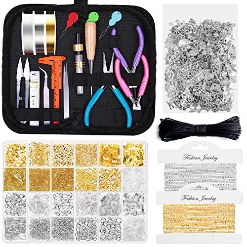 shynek Jewelry Making Kit - Adults Supplies with Tools, Wires, Findings & Charms for Making & Repair