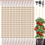 WFIST 24 Pack Electroculture Plant Stakes, Electroculture Copper Gardening Antennas, High-Efficiency Electroculture Gardening Copper Coil for Enhanced Growth, Eco-Friendly Garden Solution (15.8")