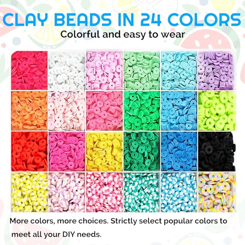 iumulinrui Friendship Bracelet Kit Concert Bracelets Merch, 5200 Pcs Clay Beads Bracelet Making Kit Tricolor Letter Bead, Jewelry Set with Pendant, DIY Craft Gifts Suitable for Beginners (Blue) - color: Blue