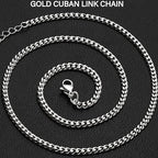 WomenGifts Cuban Link Chain Necklace for Women, Waterproof 14k Gold Silver Plated Chain Choker, Non Tarnish Stainless Steel Jewelry, 3.5/5/6/8/11mm,14/16/18 Inch Thin&Chunky&Thick - color: Silver, style: 3.5MM-16"