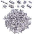 BronaGrand 100g (about 250-400pcs) Antique Silver Column Spacer Beads Bracelet Charms Necklace Pendants Jewelry Findings Accessories for Bracelet Necklace Jewelry Making - color: Antique Silver