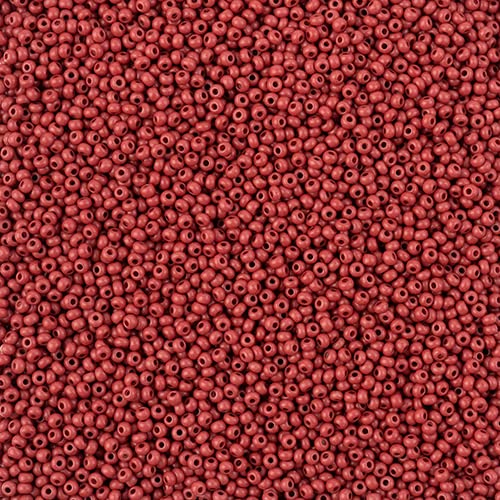 John Bead Czech Glass Seed Beads 11/0 Terra Intensive Brown Matte, 23 Grams of DIY Jewelry Making Beads Preciosa (Jablonex) - color: Brown Matte