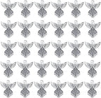AUEAR, Antique Silver Angel Charms Pendants for DIY Jewelry Making Necklace Bracelet - color: Silver, size: 100 Pack