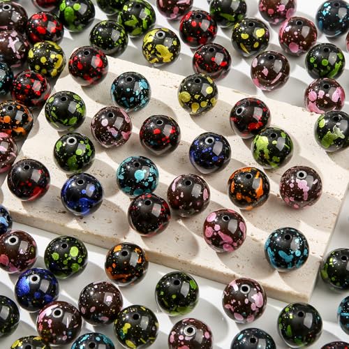 20mm Acrylic Beads 160pcs Dark Style Chunk Bubblegum Bead Multicolor Beadable Pen Ball Beads for Pen Bag Jewelry Making Necklace Bracelets (ahpm) - color: black&dark blue