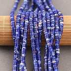 BONNY BOXX 150PCs Natural Blue Imperial Jasper Spacer Beads, Loose Semi Precious Flat Round Gemstone Heishi Disc Stone Beads for Beading Jewelry Making 4mm*2mm - color: Blue Imperial Jasper, size: 4MM*2MM
