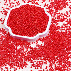 8/0 Glass Seed Beads Bulk, Bright Red 3mm Tiny Round Craft Seed Bead, Small Mini Pony Beads for Jewelry Making Bracelet Necklace Wrist Beading Weaving Supplies, 2500pcs - color: Bright Red