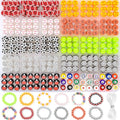 richginker 600pcs Polymer Clay Beads Friendship Bracelet Making kit Cute Fun Charms Beads for Bracelet Making DIY Arts Crafts Birthday Gifts Toys for Kids Girls Age 4-13 Ball - color: 3#Ball
