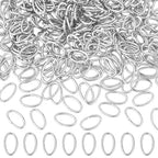 UNICRAFTALE 300 Pcs Stainless Steel Open Jump Rings 10x6mm Oval Jump Rings Open Rings for Jewelry Making DIY Craft Earring Bracelet Pendant Choker Jewelry Making Findings and Key Ring Chain - size: 10mm
