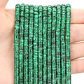 BONNY BOXX 150PCs Natural Malachite Spacer Beads, Loose Semi Precious Flat Round Gemstone Heishi Disc Stone Beads for Beading Jewelry Making 4mm*2mm - color: Malachite, size: 4MM*2MM
