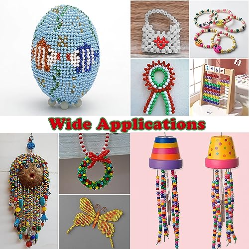 QPIXVB 1100PCS Red Pony Beads,Beads for Jewelry Making,Friendship Bracelet Bead Kit for Crafts,Bulk Pony Bead for Valentines Christmas Crafts Gifts - color: red beads