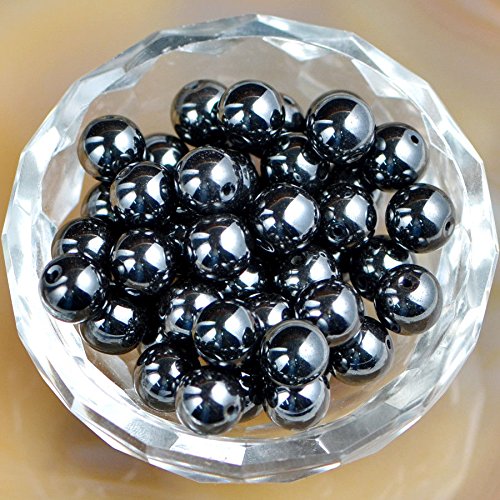 AD Beads Natural Gemstone Round Spacer Loose Beads (6mm 100pcs, Hematite) - color: Hematite, size: 6mm 100pcs