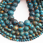 Zenkeeper 108 Pcs Blue Malachite Beads for Jewelry Making 8 MM Blue Malachite Gemstones Loose Stone Beads - color: Blue Malachite, size: 8MM, 108pcs