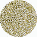 2mm Glass Seed Beads Bulk, Bright Gold 12/0 Tiny Round Seed Bead, Small Mini Pony Craft Beads for Bracelet Necklace Wrist Jewelry Making Beading Weaving DIY Crafts Supplies - color: Bright Gold