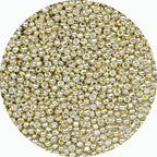 2mm Glass Seed Beads Bulk, Bright Gold 12/0 Tiny Round Seed Bead, Small Mini Pony Craft Beads for Bracelet Necklace Wrist Jewelry Making Beading Weaving DIY Crafts Supplies - color: Bright Gold