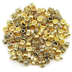 100 pcs Antique Gold Clasp Bail Beads Charms,Bail Tube Beads, Loose Spacer Bead,Bead Hanger Charm for Jewelry Making DIY Necklace Bracelet (M671) - color: M671