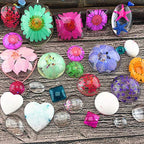 HOMEIDOL Resin Jewelry Molds Pendant Trays Making Kit with 30pcs 5 Styles Metal Pendants and 1pc Silicone Epoxy Casting Mold for Pendant Crafting DIY Gifts - color: 30Pcs Metal Pendant+1 Pc Silicone Casting Molds