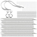 160 PCS/80 Pairs White Gold Tone Earring Hooks Hypoallergenic Ear Wires Fish Hooks with 100 PCS Clear Silicone Earring Backs and 100 PCS Jump Rings Earring Findings for DIY Jewelry Making - color: C style-White Gold Earring Hooks