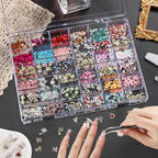 Noverlife 2 Pack 36 Grids Clear Plastic Organizer Box, Jewelry Craft Storage Container Bead Holder Nail Charm Organizer, Rock Collection Box for Fishing Tackles, Acrylic Earring Display Case for Girls - size: 36 Grids - 2 Packs