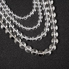 Gemstone Beads for Jewelry Making, Sold per Bag 5 Strands Inside, Clear Quartz 10mm - color: clear quartz, size: 10mm