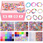 BBita Christmas Gift Set,10000PCS Polymer Clay Beads Bracelet Making kit, Cute Fun Beads Fruit Flower Animal Cake Butterfly Heart Beads Charms for Jewelry Making DIY Accessories for Children Girls - color: G1#Gift Set