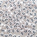 200+ Pieces 4x7mm Single C Letter Beads for Jewelry Making, White Round Acrylic Bulk Alphabet (Black on White) - size: Single letter C 200+ Pcs