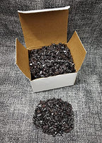 Hematite Pre Drilled Crystal Crushed Chips Beads for Bracelets Making, DIY Handmade Natural Healing Crystals (25 Inch Strand) - color: Hematite