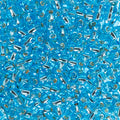 John Bead Czech Glass Seed Beads 6/0 Aqua Silver Lined Beads for Jewelry Making Crafts, 23g Vial - color: Aqua Silver Lined