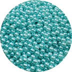 Pinhoollgo 800pcs Pearl Beads 6mm Round Pearl Beads with Hole for DIY Bracelet Necklace Jewelry Making Supplies Handmade Craft(Lake Blue) - color: Lake Blue, size: 6mm/800pcs