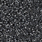 Miyuki Delica Seed Beads – Size 11/0 (1.6 mm), DB0001, Gunmetal, 7.2 g, Approx. 1440 Beads, Made in Japan - color: DB0001 - Gunmetal