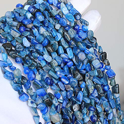 MJDCB Natural Irregular Shape Stone Beads 6-8mm kyanite Gemstone Energy Cured for Jewelry Making Necklaces - color: Kyanite