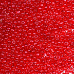 2000pcs Glass Seed Beads Bulk, 4mm 6/0 Mini Pony Spacer Small Individual Color Seed Beads for DIY Bracelet Necklaces Wrist Jewelry Making, Translucent Crimson - color: Translucent Crimson