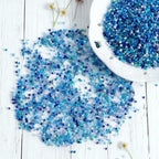 Blue Colors 3mm Seed Beads, 5200Pcs Glass Seed Beads Kit with Storage Box for DIY Necklace Bracelet Crafts - color: Blue