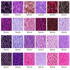 ZHIYUXI 7500Pcs Purple Glass Seed Beads Kit for Jewelry Making with Bugle Tube Bead 24 Colors Waist Embroidery Beads for DIY Bracelet Necklace Making Craft Beading Kit - color: G-Purple