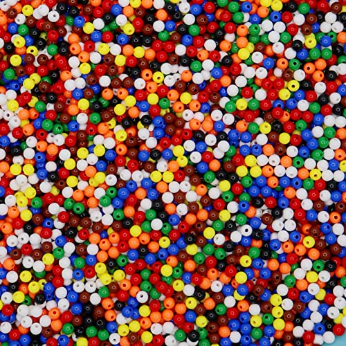 400 Piece Multicolor Acrylic Round Loose Spacer Beads for Bracelets, Necklaces & Earrings - 8mm Size - color: Mix Colors, size: 8mm - 400Pcs