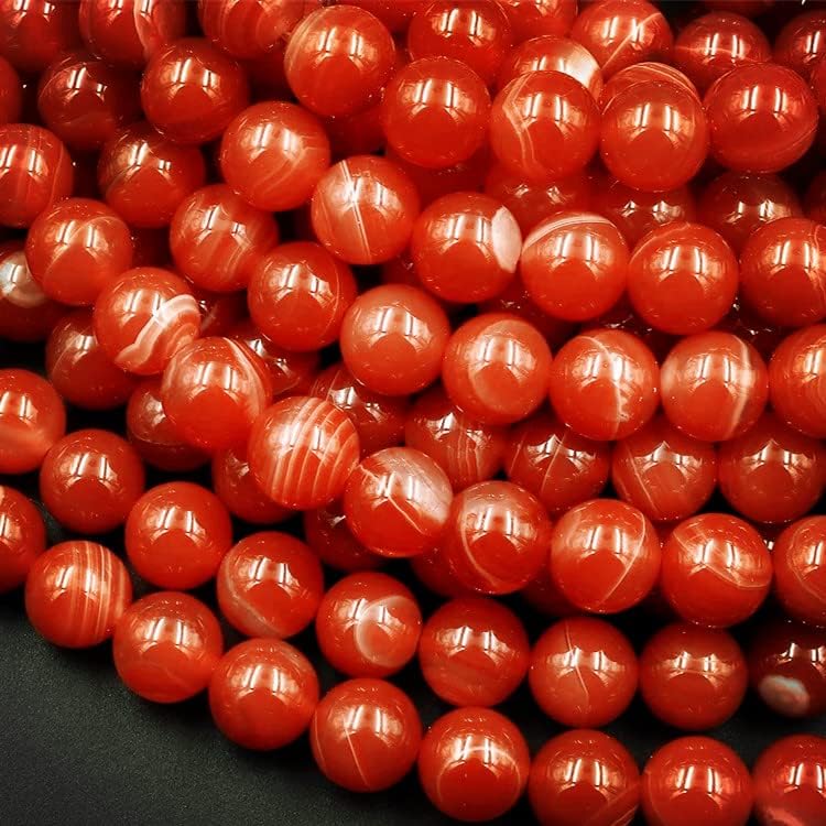 Zenkeeper 108 Pcs Carnelian Beads for Jewelry Making 8 MM Carnelian Loose Gemstones Stone Beads - color: Carnelian, size: 8MM, 108pcs