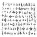CCINEE Wholesale 100 Pieces Assorted Antique Charms Ocean Themed Sliver Pendants for Jewelry Making and Craft Making