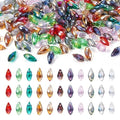Craftdady 220Pcs Faceted Glass Teardrop Beads AB Color Briolette Crystal Beads Czech Crystal Charms Water Drop Spacer Beads for Crafts Sun Catcher Jewelry Making - color: Mixed Colors, 11.5~13x6mm