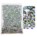 Blinginbox 50000pcs Flatback Rhinestones,Resin Non Hotfix Rhinestones Large Quantity Wholesale for Crafts DIY Creative Design,Clothes,Makeup,Nail Art (3mm=0.12",Crystal AB) - color: Crystal AB, size: 3mm=0.12"
