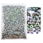 Blinginbox 50000pcs Flatback Rhinestones,Resin Non Hotfix Rhinestones Large Quantity Wholesale for Crafts DIY Creative Design,Clothes,Makeup,Nail Art (3mm=0.12",Crystal AB) - color: Crystal AB, size: 3mm=0.12"