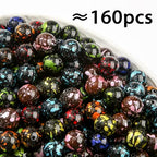 20mm Acrylic Beads 160pcs Dark Style Chunk Bubblegum Bead Multicolor Beadable Pen Ball Beads for Pen Bag Jewelry Making Necklace Bracelets (ahpm) - color: black&dark blue
