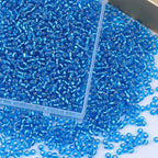 2100 Pcs Size 6/0 Glass Seed Beads, 4 mm Lake Blue Small Mini Spacer Loose Pony Beads for Jewelry Making and DIY Crafts - color: Lake Blue, size: Large