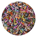 2000Pcs Tube Seed Beads 2x7mm Mini Long Glass Bugle Bead Small Craft Loose Spacer Beads for DIY Phone Charms Waist Bead Bracelets Earrings Necklaces (Mixed Color) - color: Mixed Color
