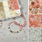 Basigeese Jewelry Making Supplies Kit Natural Stone Beads for Irregular Gemstone Beading with for DIY Craft Bracelet Necklace Earrings for Adults (Volcano Cherry Quartz) - color: Volcano Cheey Quartz