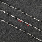 UMAOKANG 16.4 Feet Jewelry Making Chains Stainless Steel Chain Bulk DIY Necklace Supplies Black Enamel Lip Chain with Jewelry Findings - color: Steel-Black