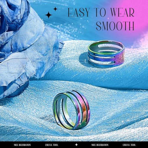 Hicarer 2 Pieces Jump Ring Opening Tools Opening Stainless Steel Jump Split Ring Opener Circle Tool for Jewelry Makers Craft Projects Supplies(Dazzling Color) - color: Dazzling Color