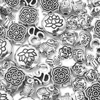 DanLingJewelry 80Pcs 8 Styles Tibetan Religious Beads Antique Silver Buddha Lotus Elephant Religious Spacer Beads for Jewelry Making Crafts - color: 80pcs - religious - 8 styles