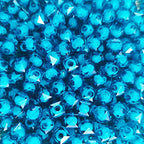 Cube 400pcs Faceted Square Transparent 8mm Glass Crystal Spacer Beads, Round Beads Inside for Jewelry Making (Blue) - color: Blue