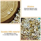 1000Pcs Flat Round Rondelle Spacer Beads for DIY Crafts,Gold Silver Disc Spacer Loose Beads for DIY Jewelry Making,Bracelet Necklace Earring Crafts - color: 1000pcs;Gold,Silver;Round